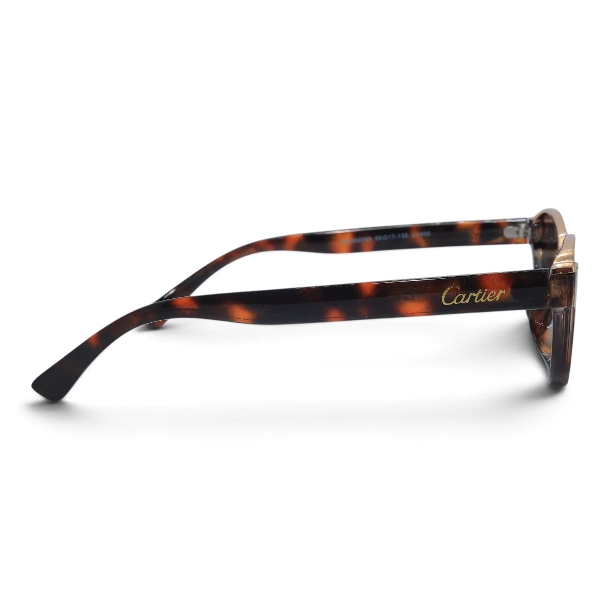 U&EYE The Noemi cat-eye sunglasses in Classic Tortoise / Brown Gradient — side view