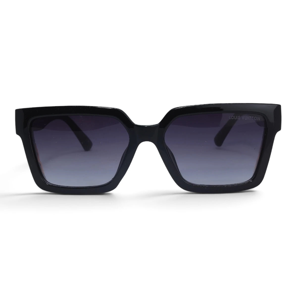 U&EYE The Odette cat-eye square sunglasses in Black / Violet Gradient — front view