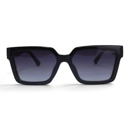 U&EYE The Odette cat-eye square sunglasses in Black / Violet Gradient — front view