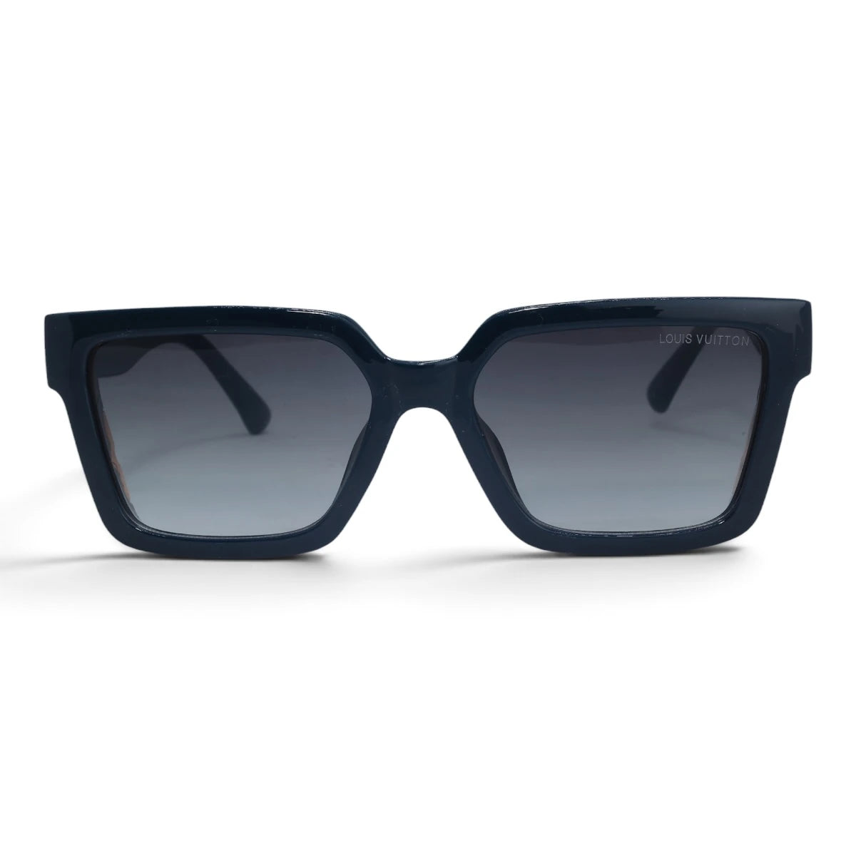 U&EYE The Odette cat-eye square sunglasses in Teal / Blue-Gray Gradient — front view