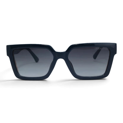 U&EYE The Odette cat-eye square sunglasses in Teal / Blue-Gray Gradient — front view