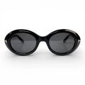 The ‘Orbit’ Oval Sunglasses | Polished Black