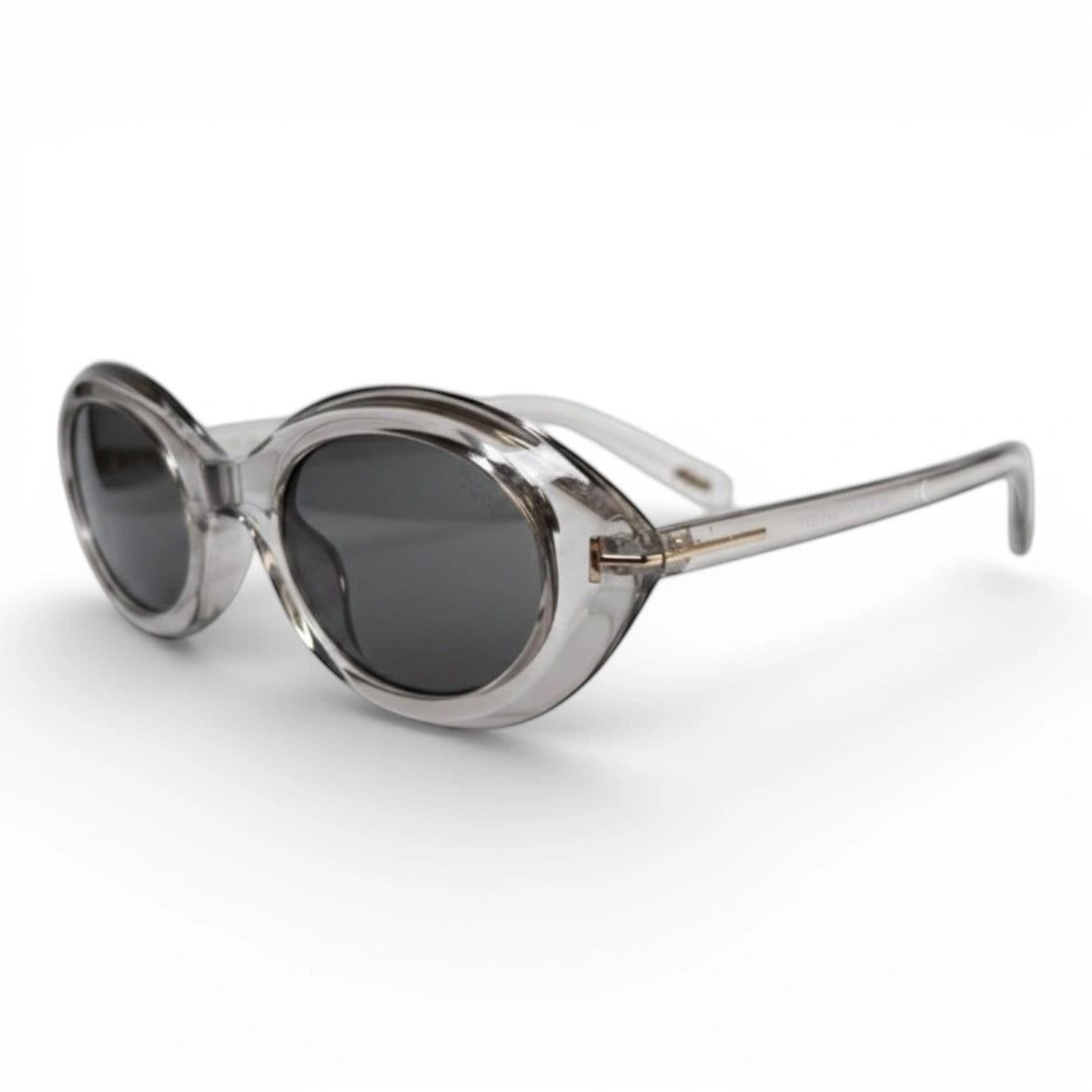 The ‘Orbit’ Oval Sunglasses | Crystal Grey