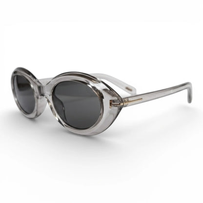 The ‘Orbit’ Oval Sunglasses | Crystal Grey