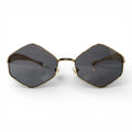 The ‘Prism’ Hexagonal Sunglasses | Black / Gold