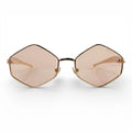 The ‘Prism’ Hexagonal Sunglasses | Rose / Gold