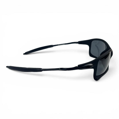 The Pulse Sport Rectangle sunglasses in Black with Smoke lenses, side profile view