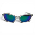 The ‘Pulse’ Sport Rectangle Sunglasses | Clear Blue Green Mirror