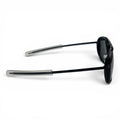The ‘Rayan’ Metal Rectangle Sunglasses | Black Blue