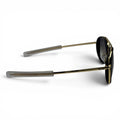 The ‘Rayan’ Metal Rectangle Sunglasses | Black Blue Gradient