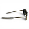 The ‘Rayan’ Metal Rectangle Sunglasses | Gold Black