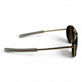 The ‘Rayan’ Metal Rectangle Sunglasses | Gold Brown