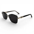 The ‘Regent’ Geometric Sunglasses | Black & Silver / Smoke