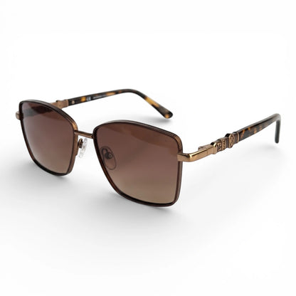 The ‘Regent’ Geometric Sunglasses | Textured Bronze / Gradient Brown