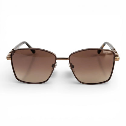 The ‘Regent’ Geometric Sunglasses | Textured Bronze / Gradient Brown