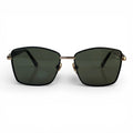 The ‘Regent’ Geometric Sunglasses | Black & Gold / Dark Green