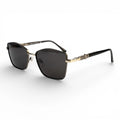 The ‘Regent’ Geometric Sunglasses | Textured Gunmetal / Black