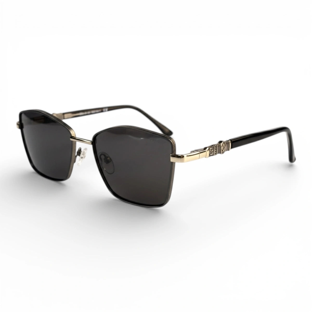 The ‘Regent’ Geometric Sunglasses | Textured Gunmetal / Black