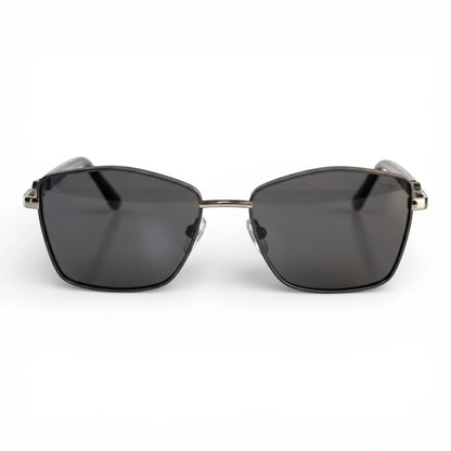 The ‘Regent’ Geometric Sunglasses | Textured Gunmetal / Black