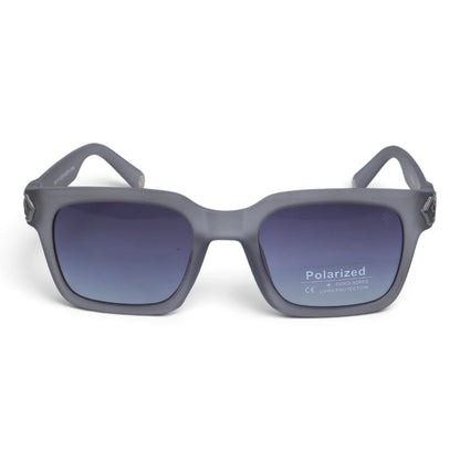 U&EYE The Riven cat-eye rectangle polarized sunglasses in Smoke Gray / Violet Gradient — front view