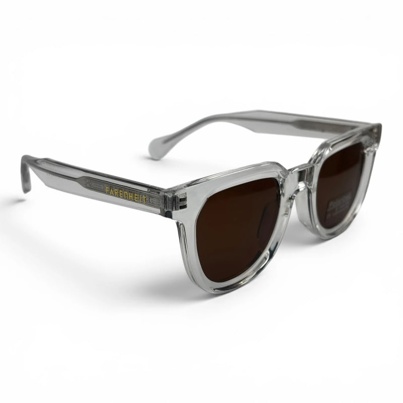 The ‘Roux’ Chunky Square Sunglasses | Clear Brown