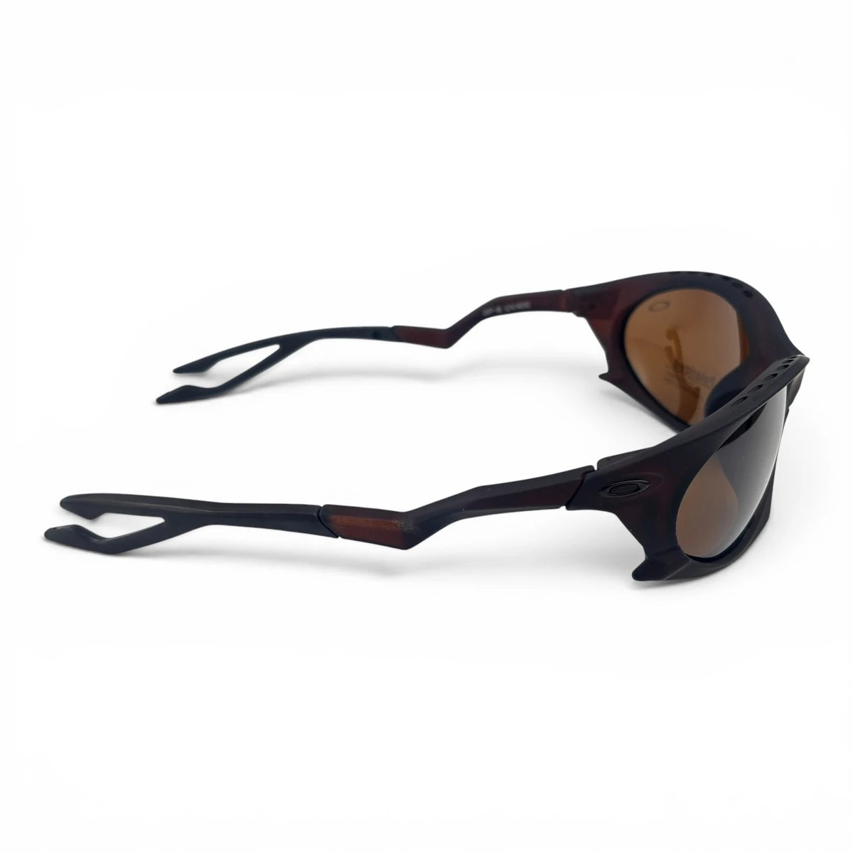 The Rush Sport Wrap sunglasses in Brown with Brown lenses, detail view