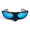 The ‘Rush’ Sport Wrap Sunglasses | Navy Blue Mirror
