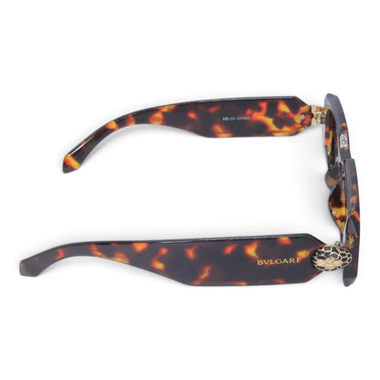 U&EYE The Sabine rectangle polarized sunglasses in Classic Tortoise / Brown Gradient — side view