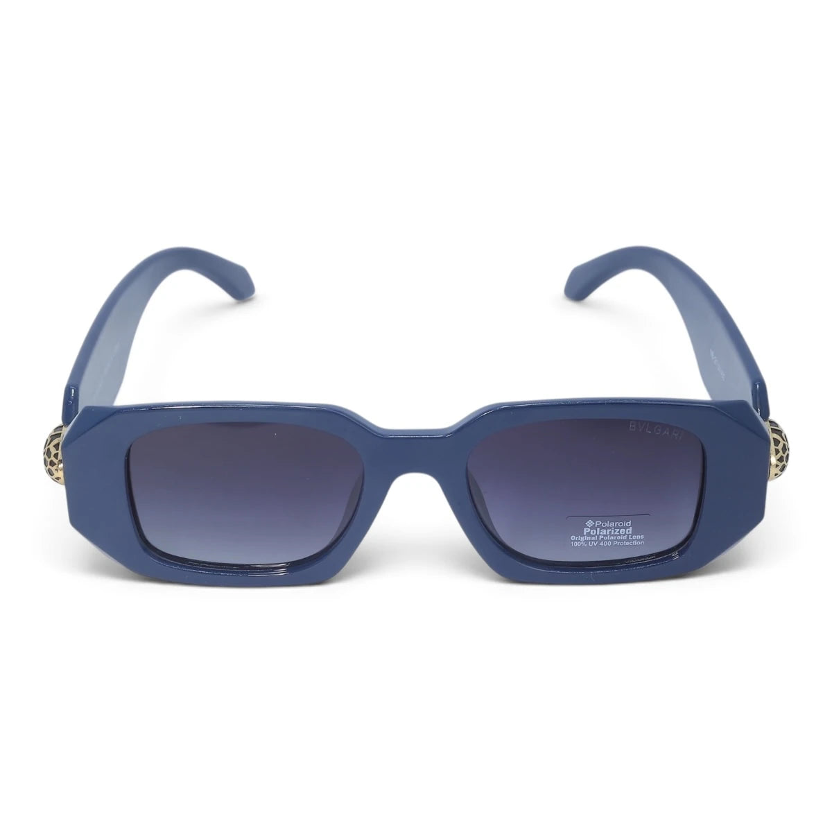 U&EYE The Sabine rectangle polarized sunglasses in Navy / Blue Gradient — front view