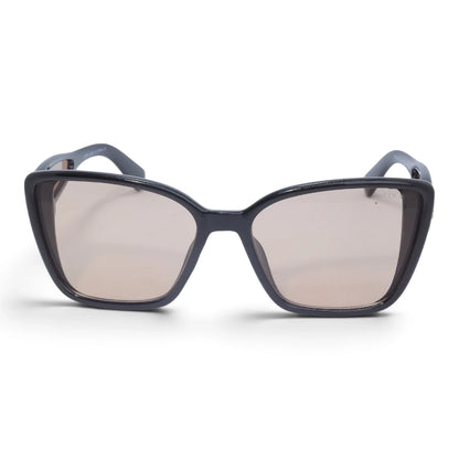 U&EYE The Selene cat-eye square sunglasses in Black / Champagne Gradient — front view