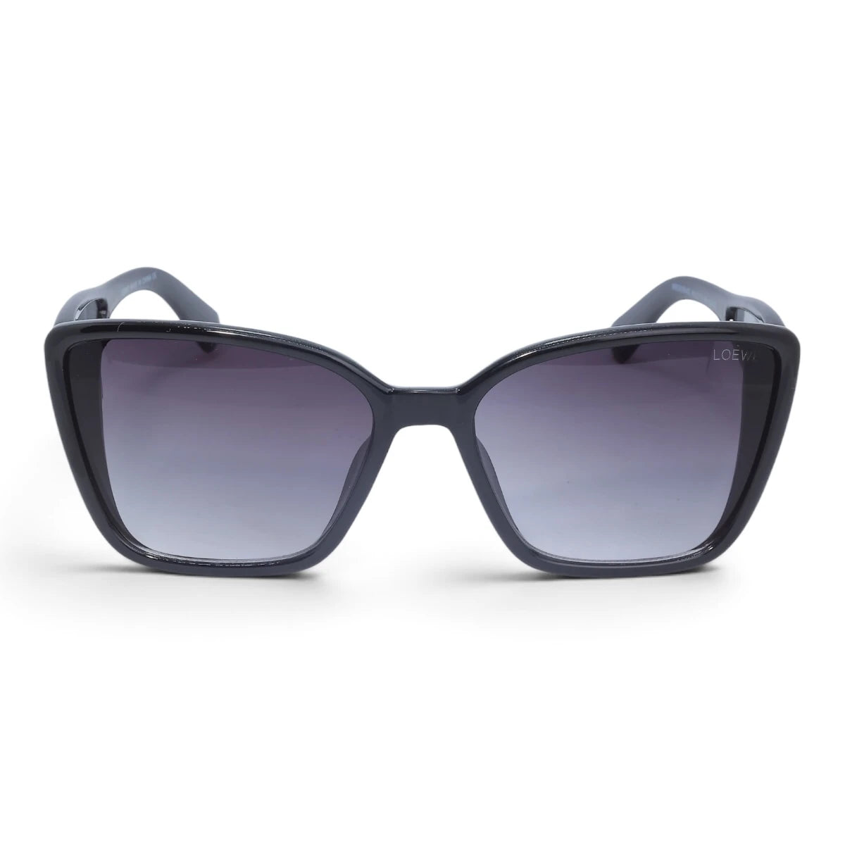 U&EYE The Selene cat-eye square sunglasses in Black / Violet Gradient — front view