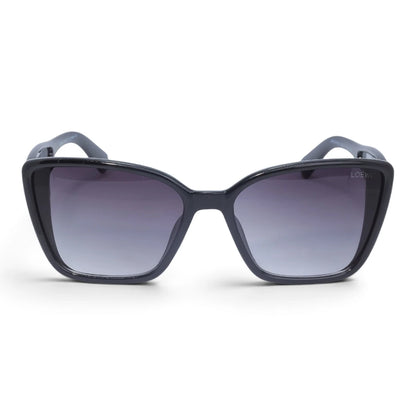 U&EYE The Selene cat-eye square sunglasses in Black / Violet Gradient — front view