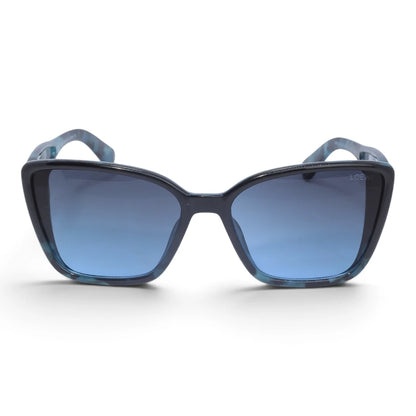 U&EYE The Selene cat-eye square sunglasses in Blue Tortoise / Blue Gradient — front view