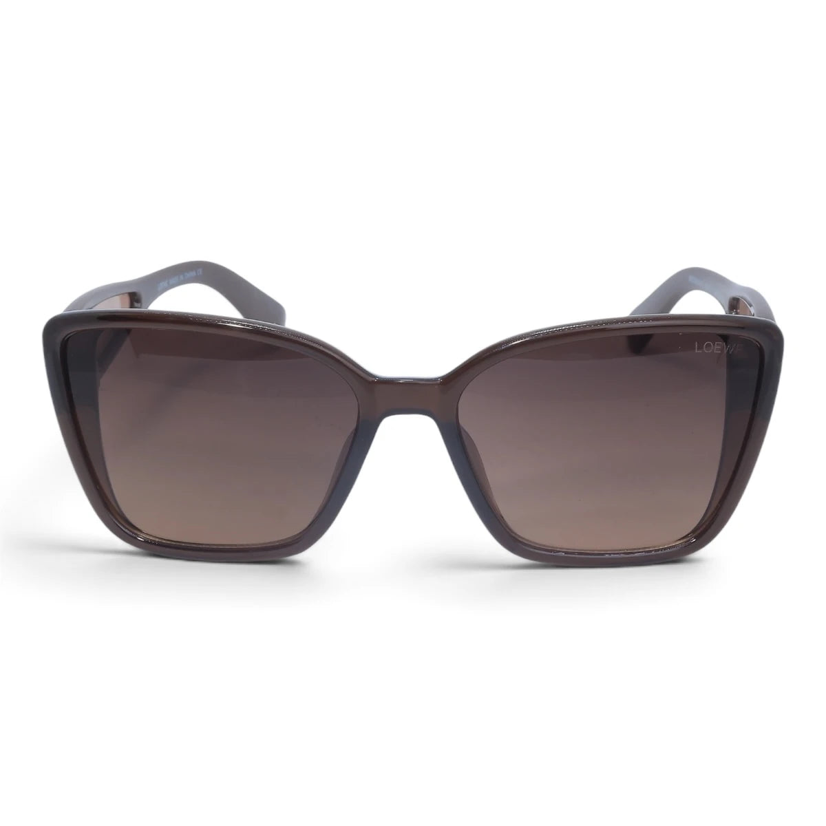 U&EYE The Selene cat-eye square sunglasses in Brown / Brown Gradient — front view