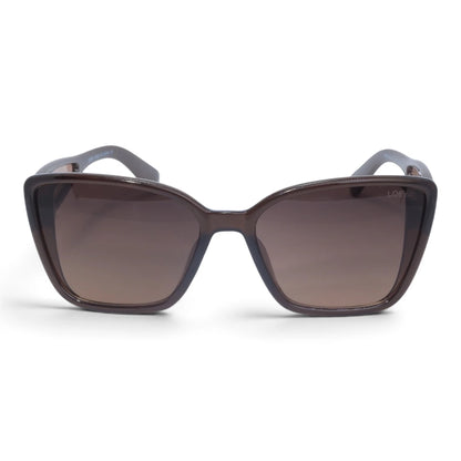 U&EYE The Selene cat-eye square sunglasses in Brown / Brown Gradient — front view
