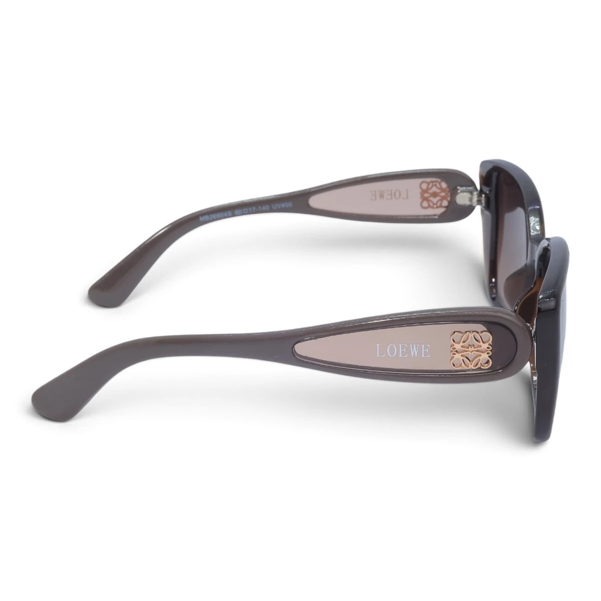 U&EYE The Selene cat-eye square sunglasses in Brown / Brown Gradient — side view