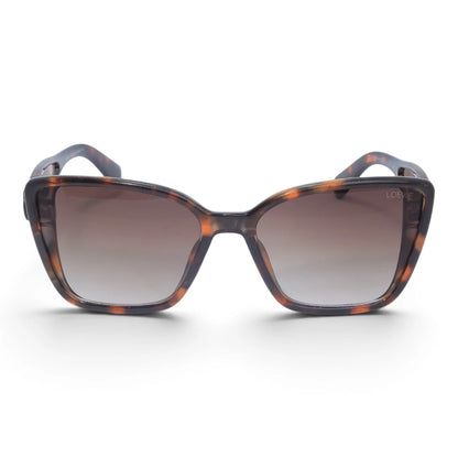 U&EYE The Selene cat-eye square sunglasses in Classic Tortoise / Brown Gradient — front view