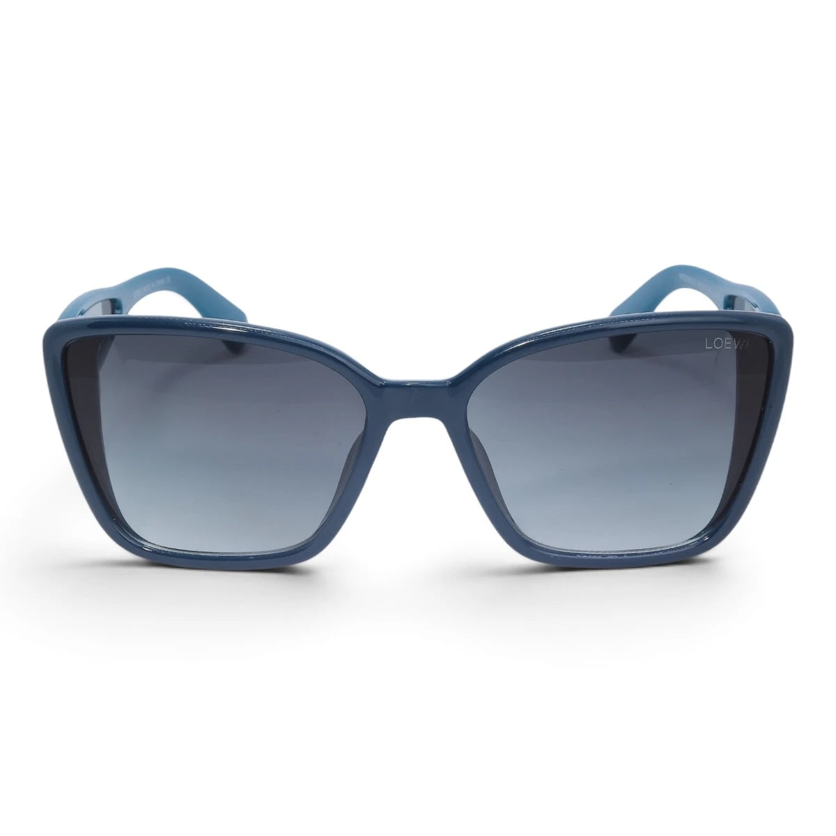 U&EYE The Selene cat-eye square sunglasses in Teal / Gray Gradient — front view