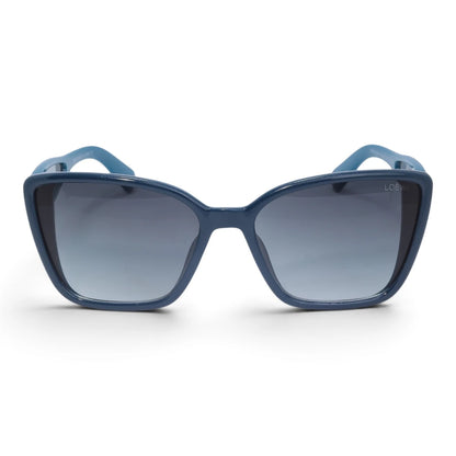 U&EYE The Selene cat-eye square sunglasses in Teal / Gray Gradient — front view