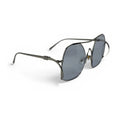 The ‘Solene’ Oversized Square Sunglasses | Silver Light Blue