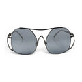 The ‘Solene’ Oversized Square Sunglasses | Silver Light Blue