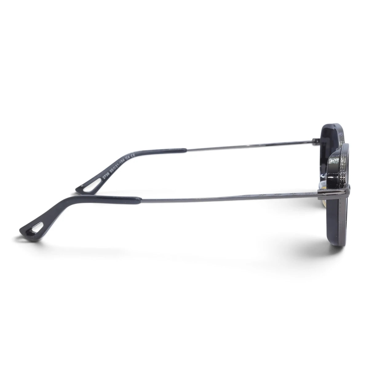 U&EYE The Tavian geometric sunglasses in Gunmetal / Blue-Gray Gradient — side view