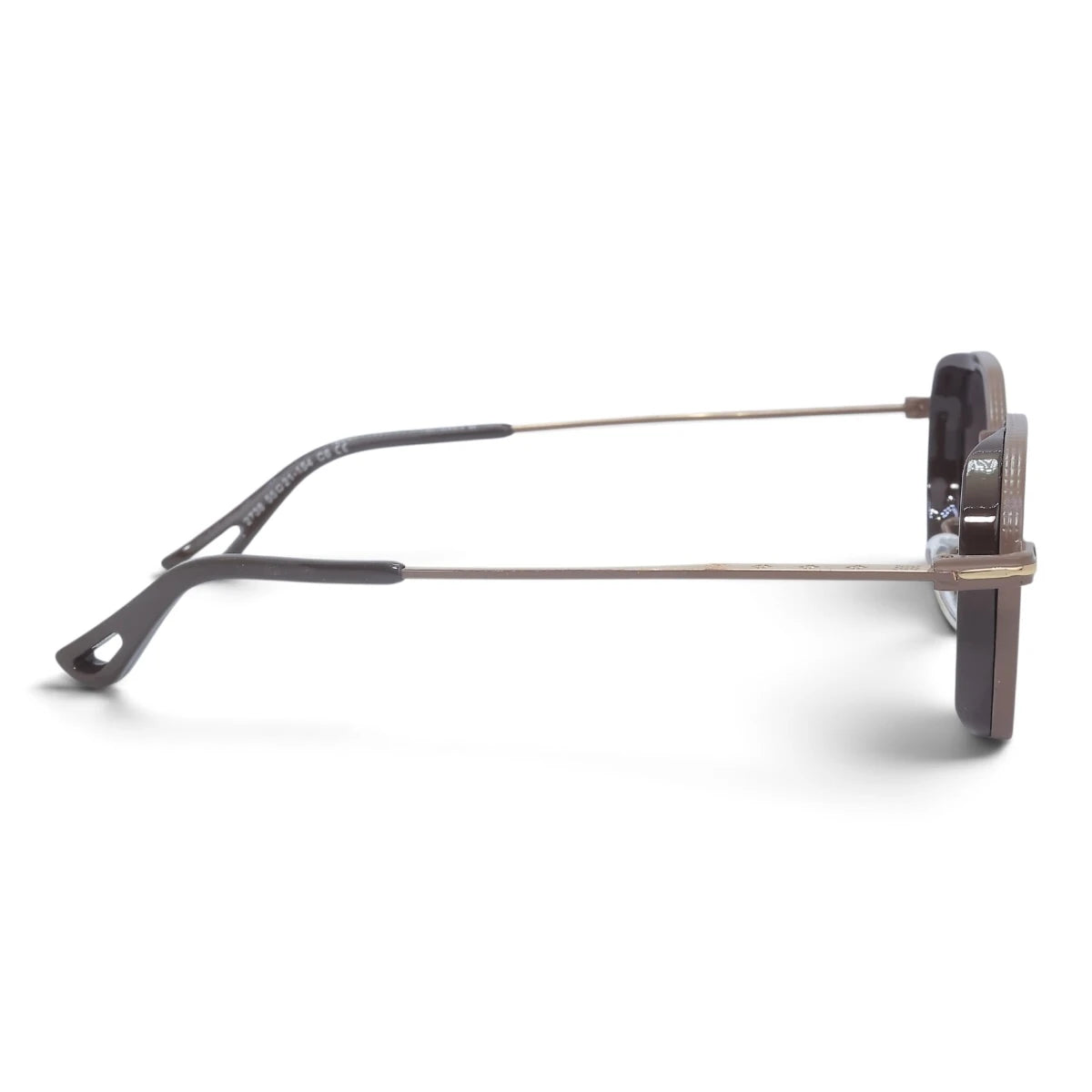 U&EYE The Tavian geometric sunglasses in Rose Gold-Brown / Brown Gradient — side view