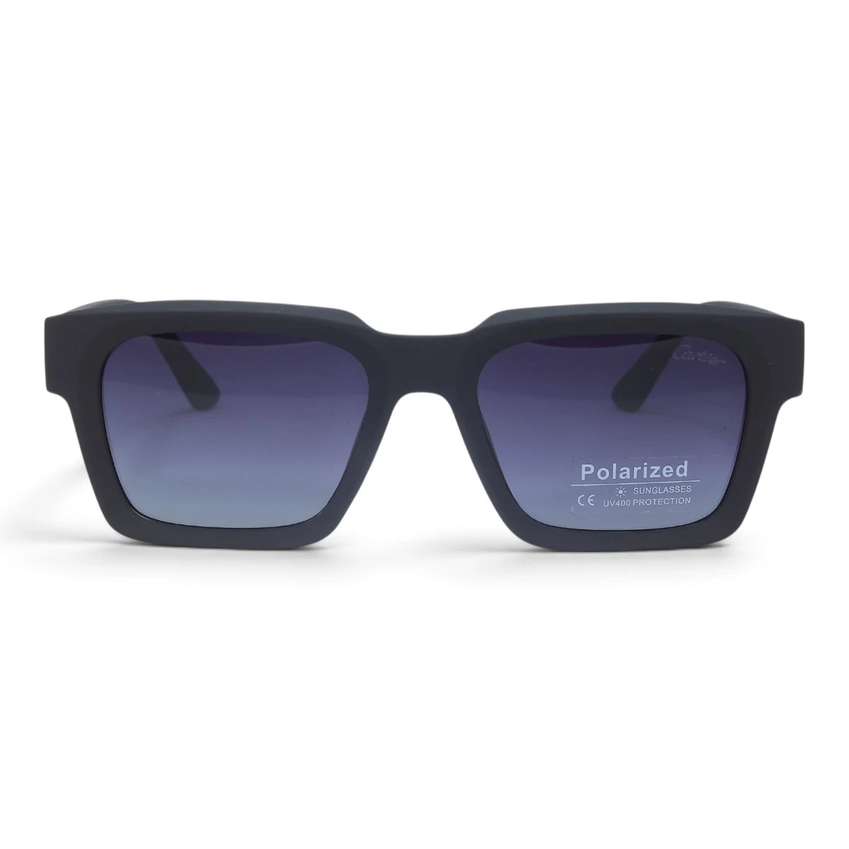 U&EYE The Valeo square polarized sunglasses in Black / Violet-Blue Gradient — front view