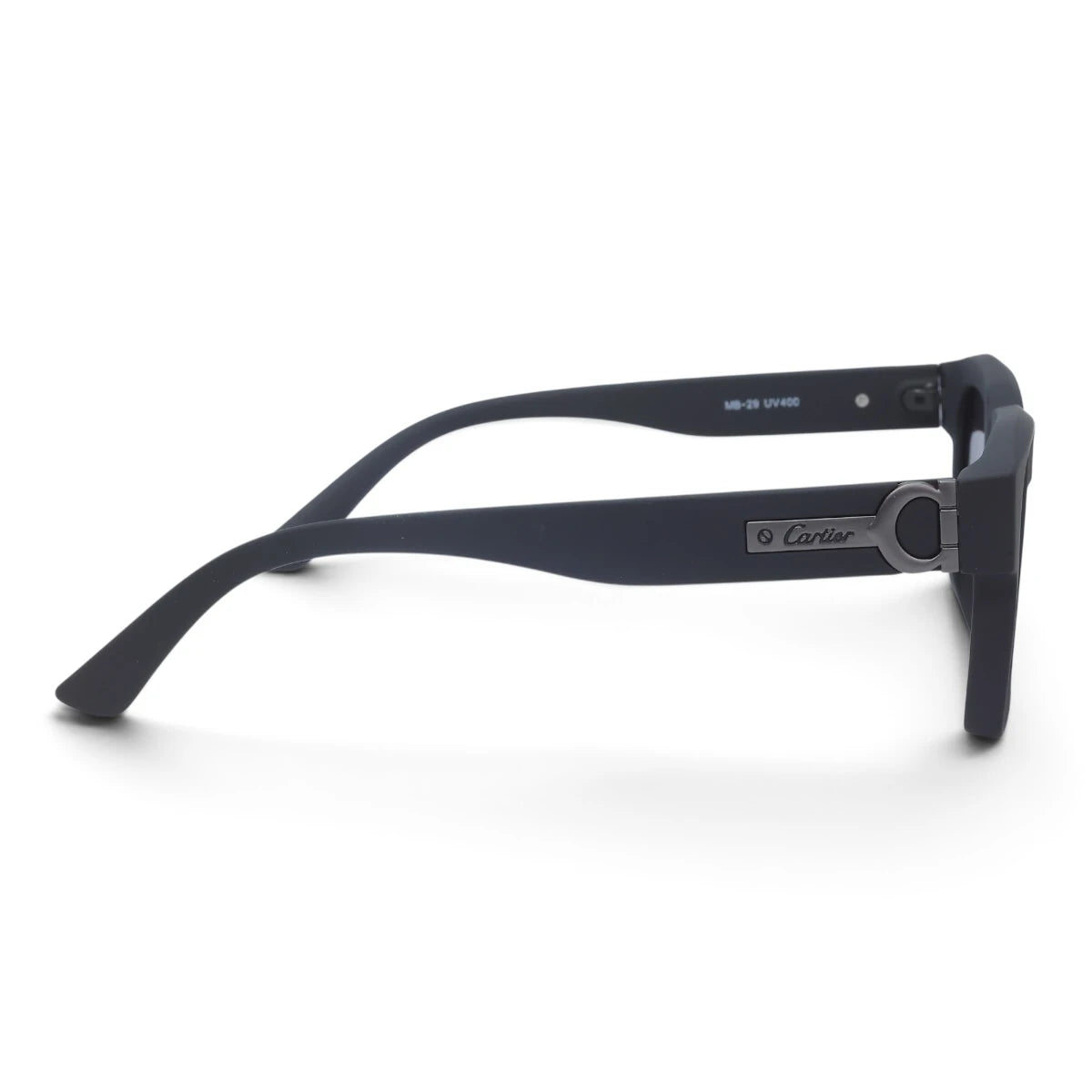 U&EYE The Valeo square polarized sunglasses in Black / Violet-Blue Gradient — side view