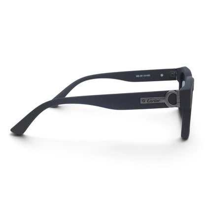 U&EYE The Valeo square polarized sunglasses in Black / Violet-Blue Gradient — side view
