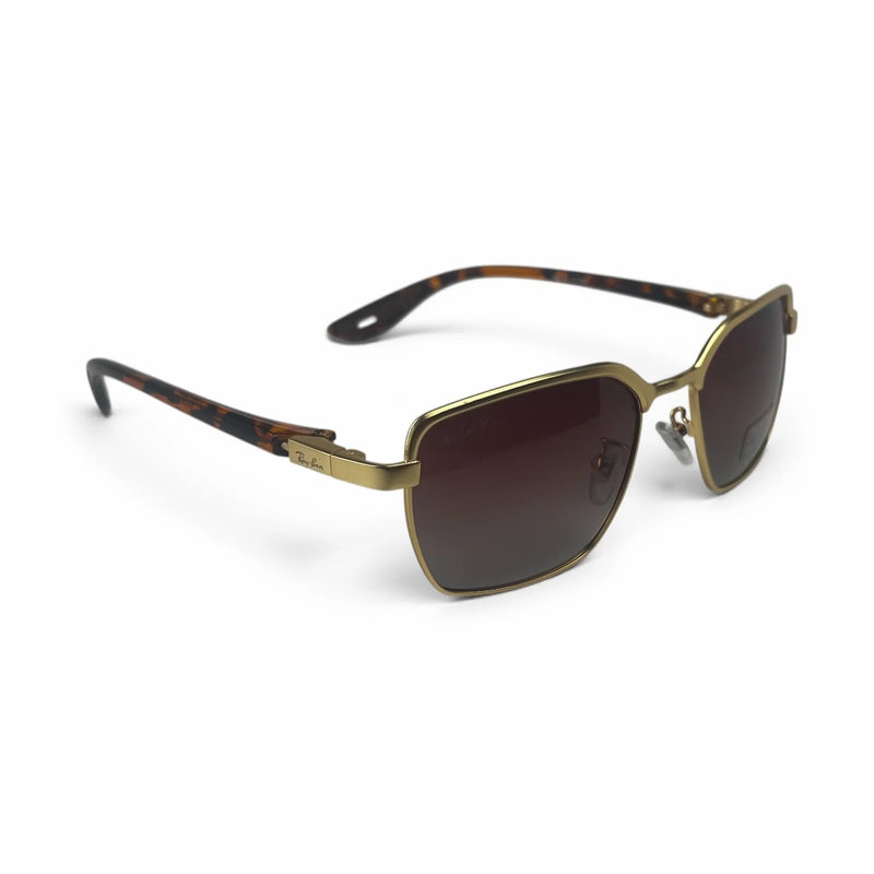 The ‘Vector’ Rectangle Sunglasses | Gold Tortoise Brown