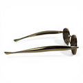 The ‘Aveline’ Oval Sunglasses | Gold Brown