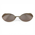 The ‘Aveline’ Oval Sunglasses | Gold Taupe