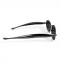The ‘Aveline’ Oval Sunglasses | Silver Black